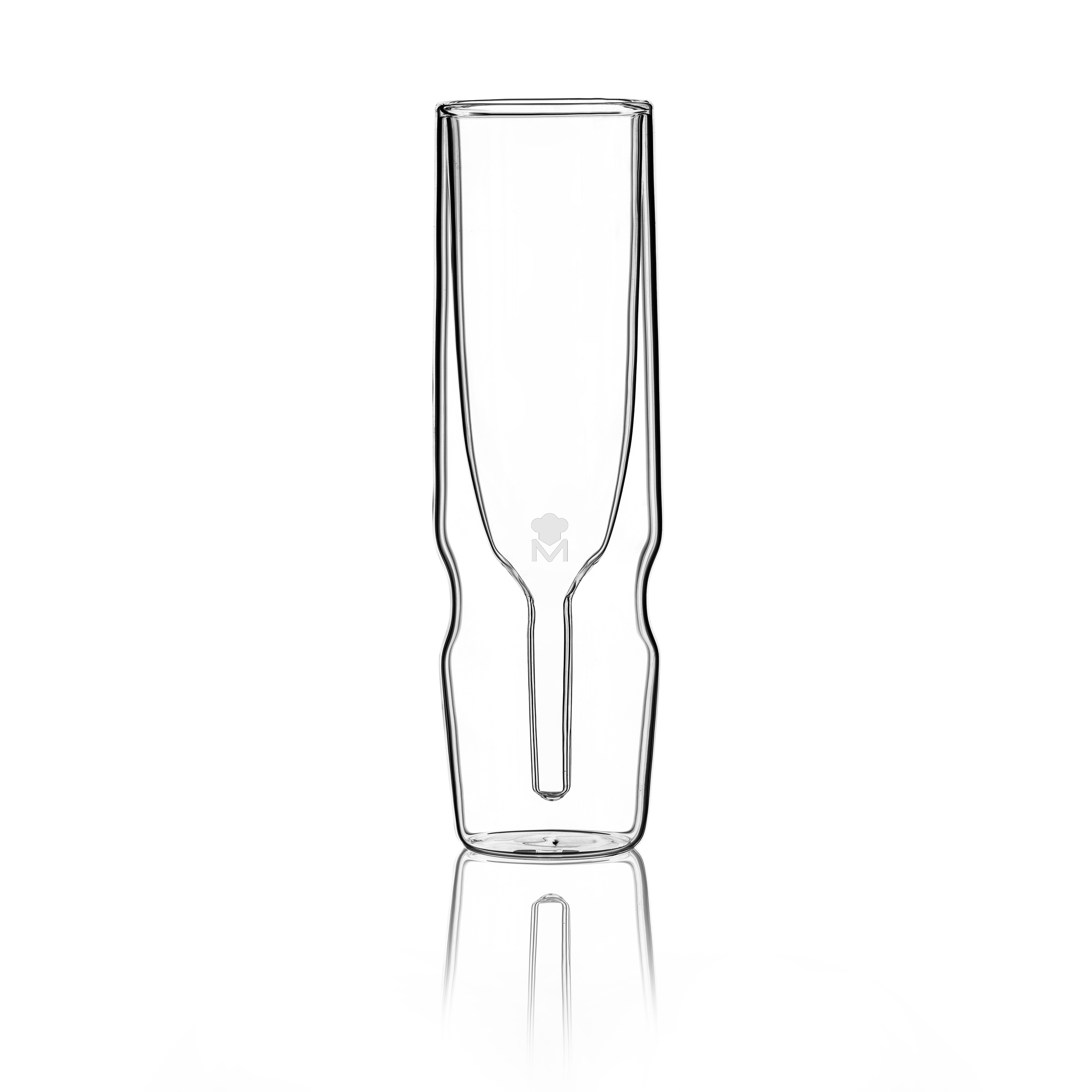 Ποτήρι Σαμπάνιας Σετ 2τμχ Γυάλινο Διάφανο Mixology Double Wall Bergner 190ml BGMP020205 (Υλικό: Γυαλί, Χρώμα: Διάφανο , Μέγεθος: Σωλήνας) – Bergner – BGMP020205
