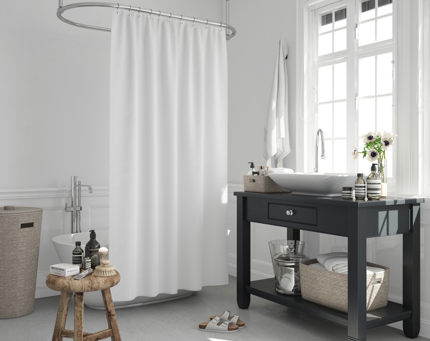 Κουρτίνα Μπάνιου Polyester White 180×200εκ. Max Home BTLJK010WHI (Ύφασμα: Polyester, Χρώμα: Λευκό) – Max Home – BTLJK010WHI