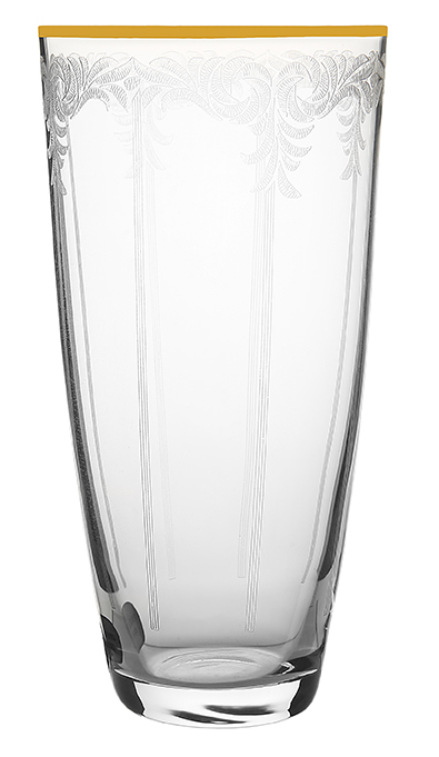 Ποτήρι Νερού Κρυστάλλινο Bohemia Elisabeth 350ml CLX08890011 (Σετ 6 Τεμάχια) (Υλικό: Κρύσταλλο, Χρώμα: Χρυσό , Μέγεθος: Σωλήνας) – Κρύσταλλα Βοημίας – CLX08890011