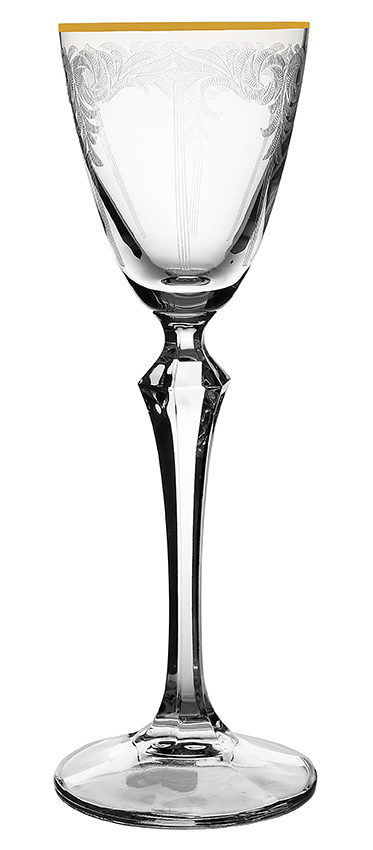 Ποτήρι Λικέρ Κρυστάλλινο Bohemia Elisabeth 70ml CLX08890023 (Σετ 6 Τεμάχια) (Υλικό: Κρύσταλλο, Χρώμα: Χρυσό , Μέγεθος: Κολωνάτο) – Κρύσταλλα Βοημίας – CLX08890023