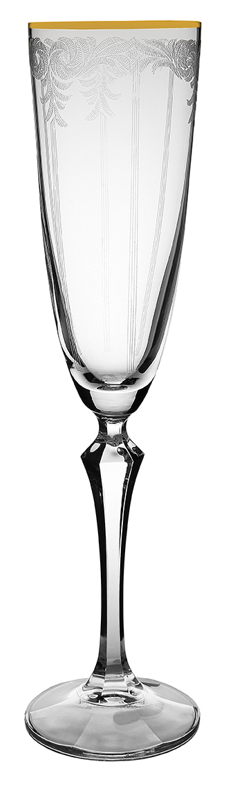 Ποτήρι Ούζου Κρυστάλλινο Bohemia Elisabeth 200ml CLX08890024 (Σετ 6 Τεμάχια) (Υλικό: Κρύσταλλο, Χρώμα: Χρυσό , Μέγεθος: Κολωνάτο) – Κρύσταλλα Βοημίας – CLX08890024