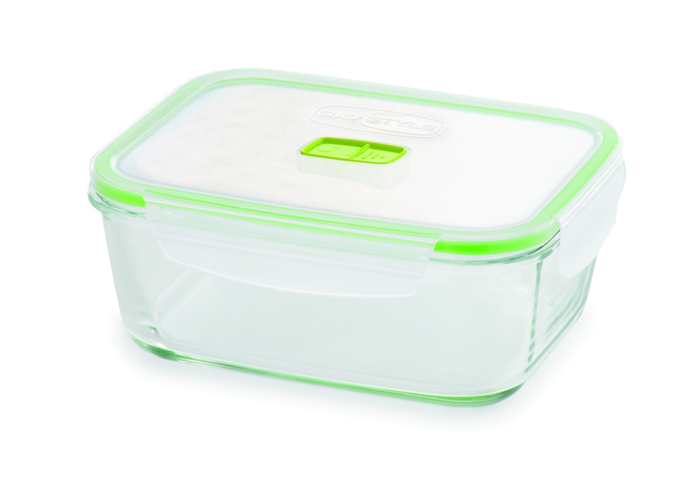 Φαγητοδοχείο Γυάλινο Διάφανο-Πράσινο Gio Style 1500ml-20,8×16,2εκ. GS05197503 (Υλικό: Γυαλί, Χρώμα: Πράσινο ) – Gio Style – GS05197503