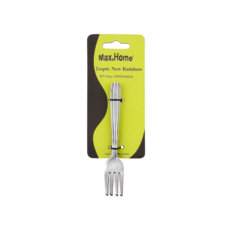 Πηρούνι Φαγητού Σετ 3τμχ Ανοξείδωτα New Rainbow Max Home 1,8mm JD15443003 (Υλικό: Ανοξείδωτο, Μέγεθος: Μεμονωμένο) – Max Home – JD15443003