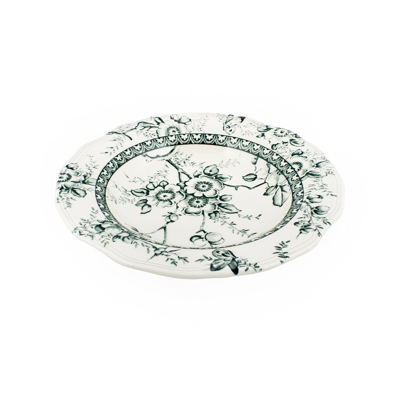 Πιάτο Βαθύ Stoneware Λευκό-Πράσινο Tif-Green Oriana Ferelli 24εκ. PS00320224 (Σετ 6 Τεμάχια) (Χρώμα: Λευκό, Υλικό: Stoneware) – Oriana Ferelli® – PS00320224