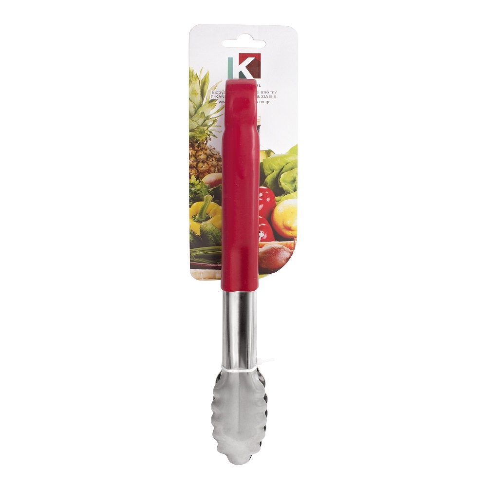Λαβίδα Κρέατος Ανοξείδωτη Κόκκινη K-Professional 25εκ. UR60385425 (Υλικό: Ανοξείδωτο) – K-PROFESSIONAL – UR60385425