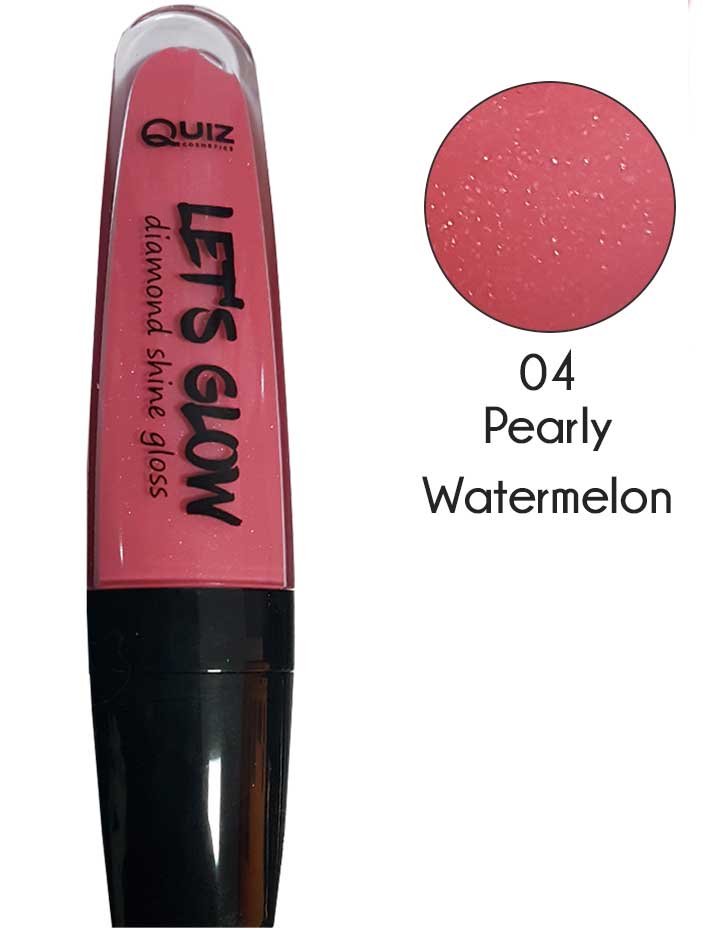 Lip Gloss Sparkling Lets Glow 7ml Pearly Watermelon QUIZ 1312GLOW-4 (Χρώμα: Ροζ) - QUIZ - nj_1312GLOW-4 171980