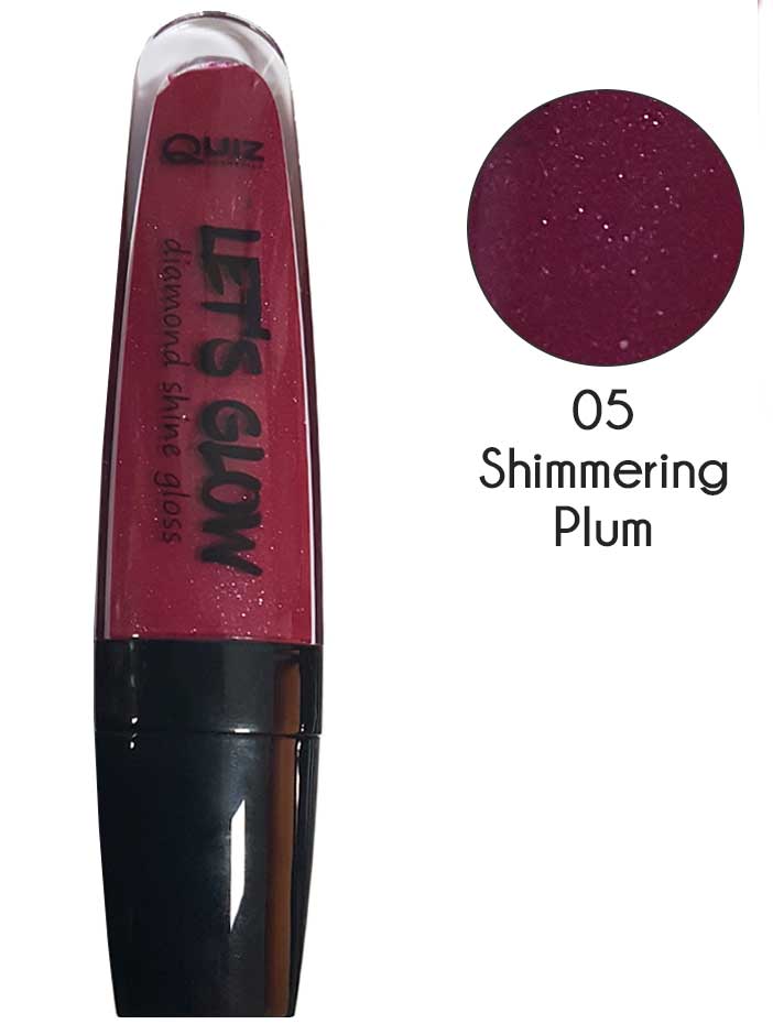 Lip Gloss Sparkling Lets Glow 7ml Shimmering Plum QUIZ 1312GLOW-5 – QUIZ – nj_1312GLOW-5
