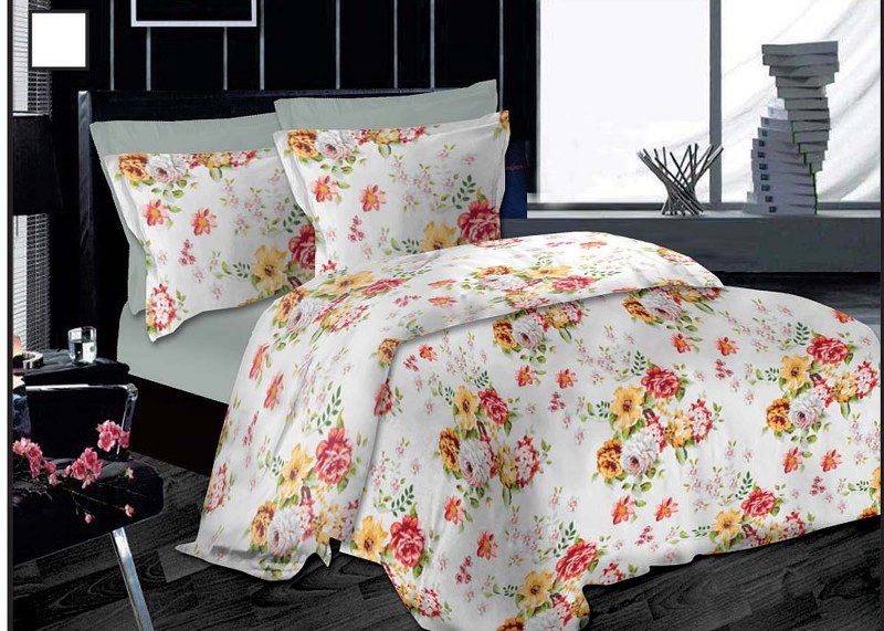 Le Blanc Σετ Κουβερλί Μονό Premium Εμπριμέ Garden Flowers Grey – Le Blanc – garden-flowers-grey-k1