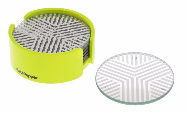 Σετ 6τμχ Σουβέρ Coasters S&P – Salt & Pepper – BAM39932