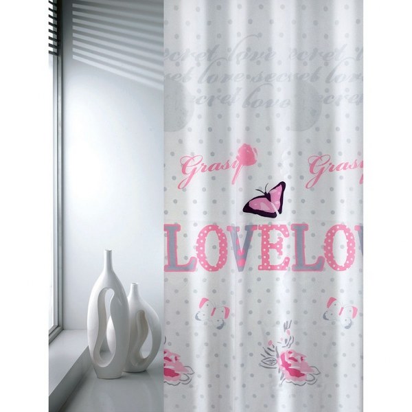 Κουρτίνα Μπάνιου Υφασμάτινη Love Joy Bath – Joy Bath Accessories – love
