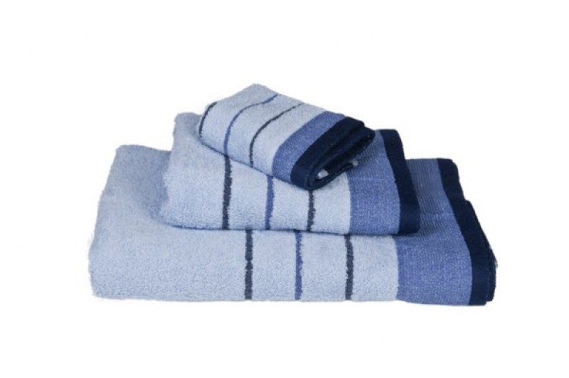 Σετ 3 τμχ Πετσέτες Ριγέ Μπλε – OEM – blue-petsetes