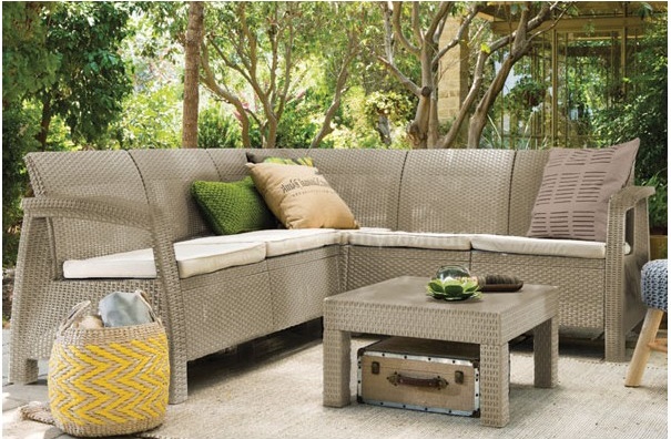 Σετ Κήπου 2τμχ Wicker Keter Corfu Corner Set Cappuccino – keter – corfu-corner-set-cappuccino