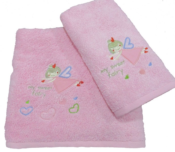Πετσέτες Bebe Σετ 2τμχ Βαμβακερές Le Blanc Fairy Pink (Ύφασμα: Βαμβάκι 100%, Χρώμα: Ροζ) – Le Blanc – fairy-pink