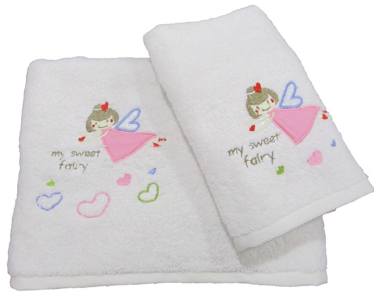 Πετσέτες Bebe Σετ 2τμχ Βαμβακερές Le Blanc Fairy White (Ύφασμα: Βαμβάκι 100%, Χρώμα: Λευκό) – Le Blanc – fairy-white