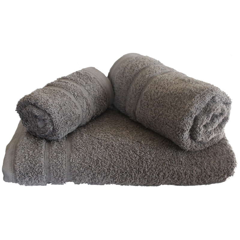 Σετ πετσέτες 3τμχ 500gr/m2 Sena Grey 24home (Ύφασμα: Βαμβάκι 100%, Χρώμα: Γκρι) – 24home.gr – 24-sena-grey