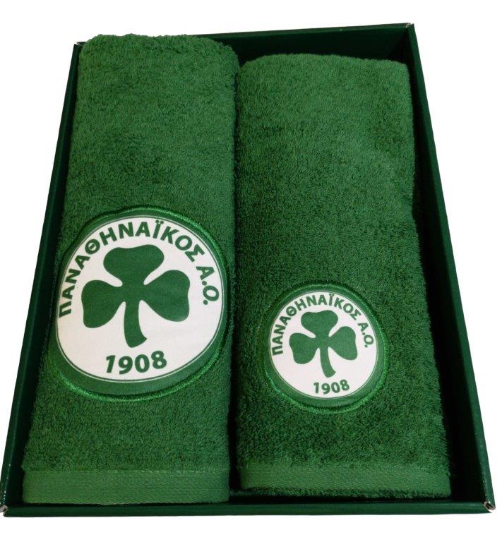 Πετσέτες Σετ 2τμχ Βαμβακερές Le Blanc Panathinaikos B.C. Official Τριφύλλι – Le Blanc – 7010589-2