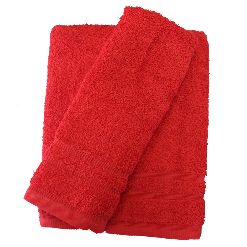 Σετ πετσέτες 2τμχ 500gr/m2 Sena Red 24home (Ύφασμα: Βαμβάκι 100%, Χρώμα: Κόκκινο) – 24home.gr – 24-sena-red-2