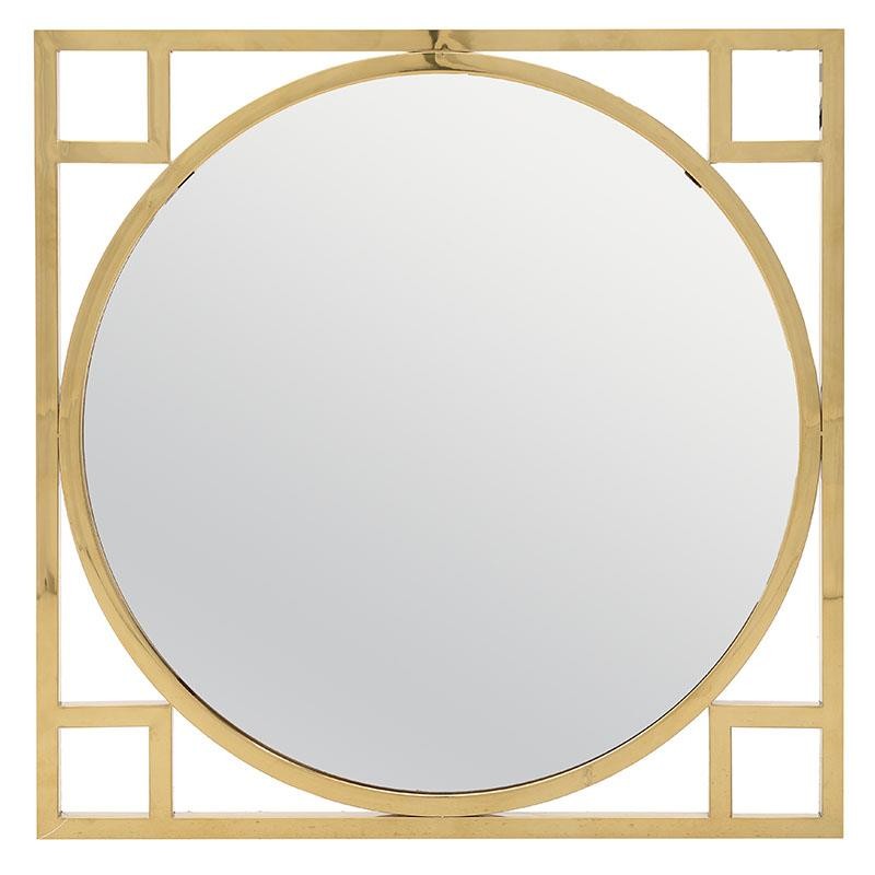Καθρέπτης Τοίχου Μεταλλικός 70x2x70εκ. inart 3-95-529-0001 (Υλικό: Μεταλλικό, Χρώμα: Χρυσό ) – inart – 3-95-529-0001