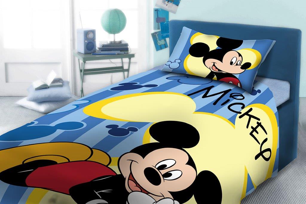 Σετ Παπλωματοθήκη Μονή 160×240εκ. Mickey 960 Digital Print Disney Dimcol (Ύφασμα: Βαμβάκι 100%, Χρώμα: Μπλε) – Disney – 2121615201096099