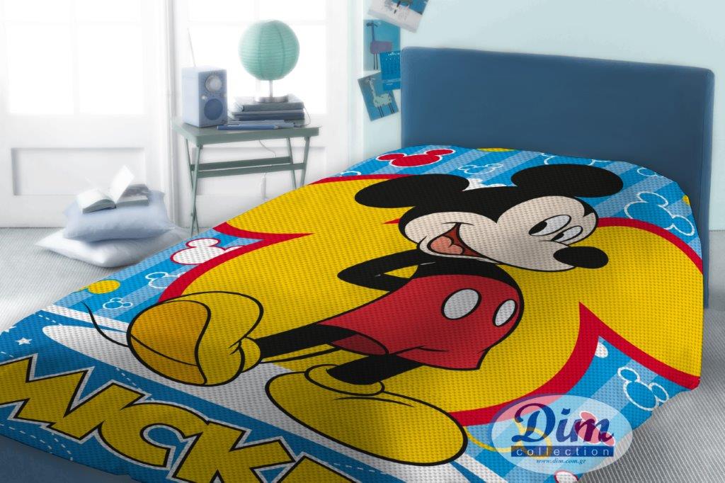 Κουβέρτα Μονή Πικέ 160×240εκ. Mickey 565 Digital Print Disney Dimcol – Disney – 2120415201056599