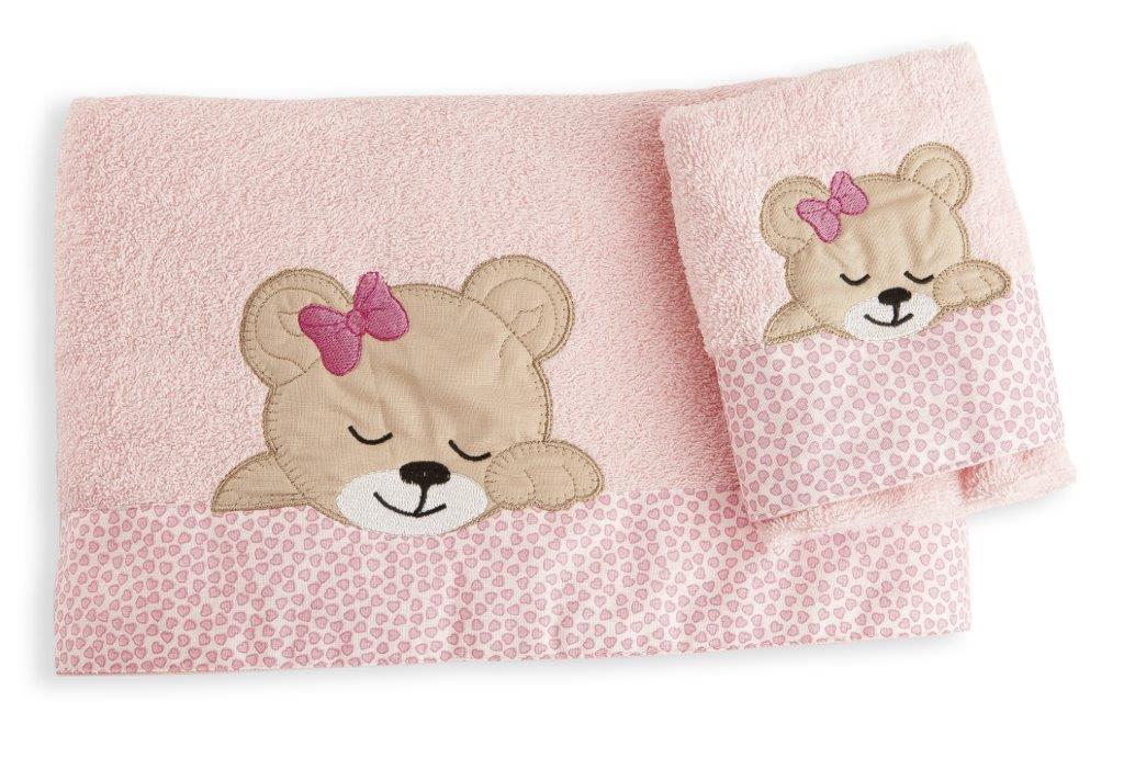 Σετ Πετσέτες 2τμχ Μπεμπέ Sleeping Bears Cub 14 Dim Collection – DimCol – 1212115801701426
