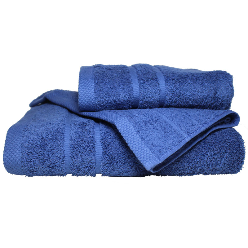 Σετ πετσέτες 3τμχ 600gr/m2 Dora Dark Blue 24home (Ύφασμα: Βαμβάκι 100%, Χρώμα: Μπλε) – 24home.gr – 24-dora-dark-blue-set