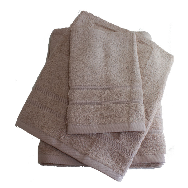 Σετ πετσέτες 3τμχ 400gr/m2 Bano Beige 24home (Ύφασμα: Βαμβάκι 100%, Χρώμα: Μπεζ) – 24home.gr – bano-beige
