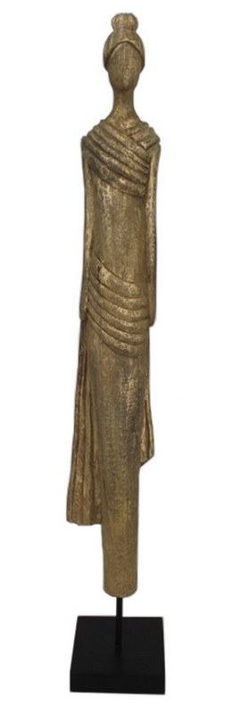 Άγαλμα Γυναικεία Φιγούρα Ξύλινη PAPSHOP 11,5x77εκ. FO10 (Υλικό: Ξύλο, Χρώμα: Μαύρο) - PAPADIMITRIOU INTERIOR PAPSHOP - FO10 92904