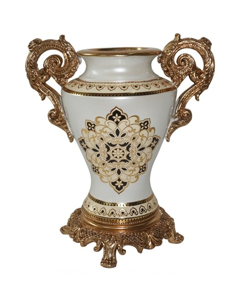 Βάζο Κεραμικό-Polyresin PAPSHOP 31x23x35,5εκ. SI24 (Υλικό: Κεραμικό, Χρώμα: Λευκό) – PAPADIMITRIOU INTERIOR PAPSHOP – SI24