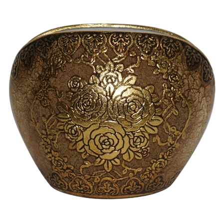 Βάζο Κεραμικό-Polyresin PAPSHOP 24,5x16x20εκ. SI35 (Υλικό: Κεραμικό, Χρώμα: Καφέ) – PAPADIMITRIOU INTERIOR PAPSHOP – SI35
