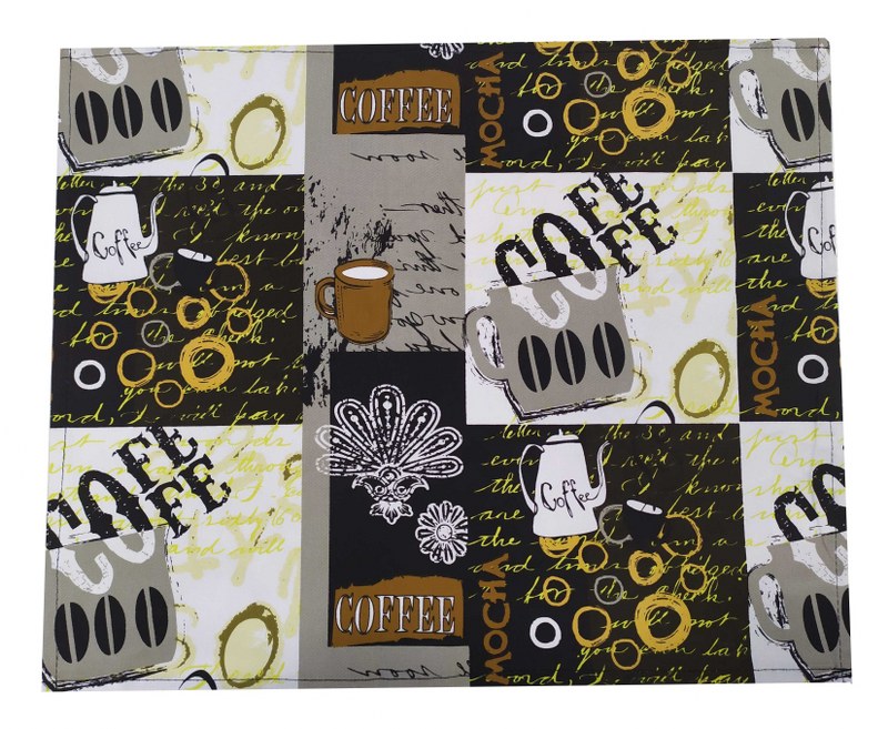 Σετ 4τμχ Σουπλά Υφασμάτινα 39×45εκ. Coffee (Ύφασμα: 50%Cotton-50%Polyester, Χρώμα: Καφέ) – KOMVOS HOME – 7011142-3