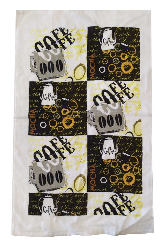 Ποτηρόπανο Βαμβακερό 38×65εκ. Coffee (Ύφασμα: Βαμβάκι 100%, Χρώμα: Καφέ) – KOMVOS HOME – 7011135-3