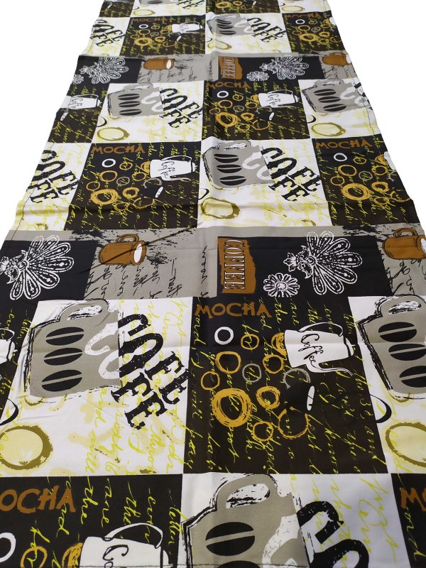Runner Υφασμάτινο 45×150εκ. Coffee (Ύφασμα: 50%Cotton-50%Polyester, Χρώμα: Καφέ) – KOMVOS HOME – 7011128-3