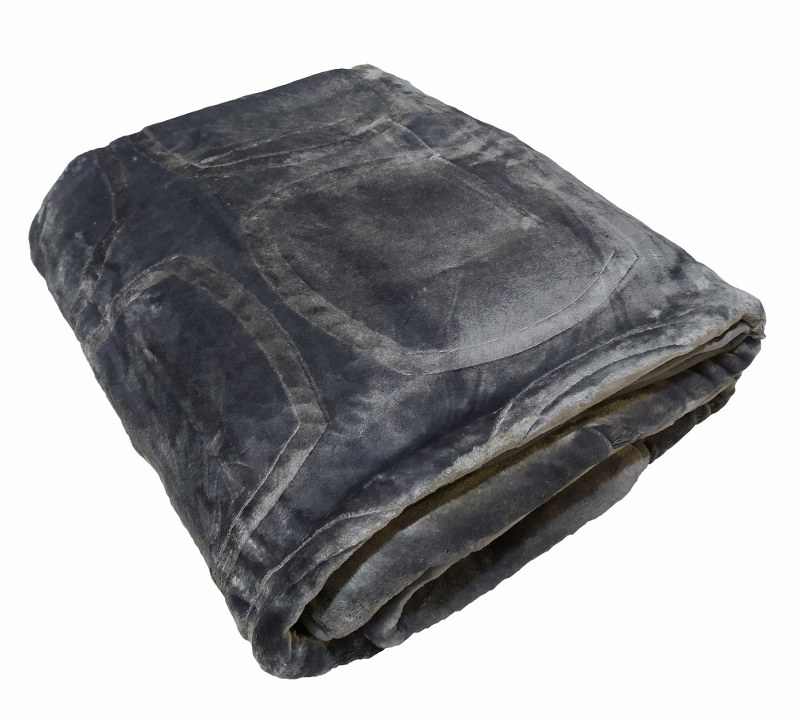 Κουβέρτα Υπέρδιπλη Βελουτέ 600gsm 220×240εκ. Grey – KOMVOS HOME – 7006207-10