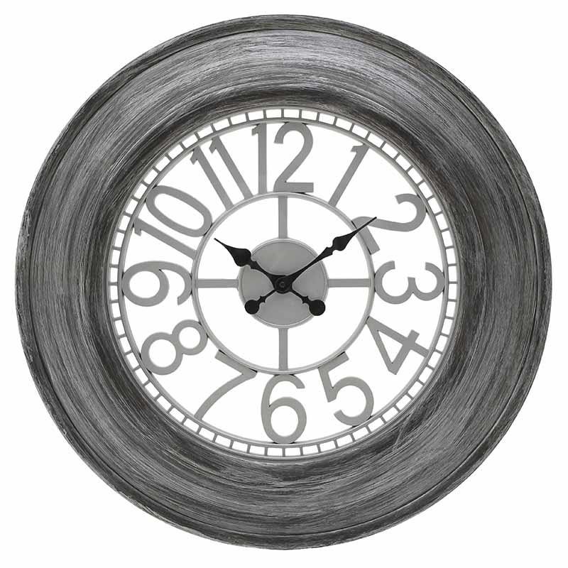 Ρολόι Τοίχου Πλαστικό inart 65x5x65εκ. 3-20-925-0014 (Υλικό: Πλαστικό, Χρώμα: Ασημί ) – inart – 3-20-925-0014