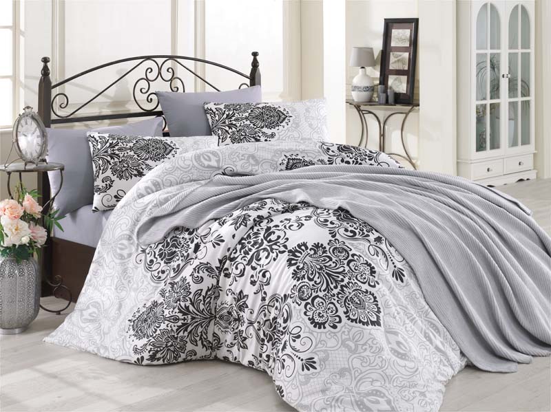 Παπλωματοθήκη Μονή 160×240εκ. Palermo Grey – KOMVOS HOME – 7000696-31