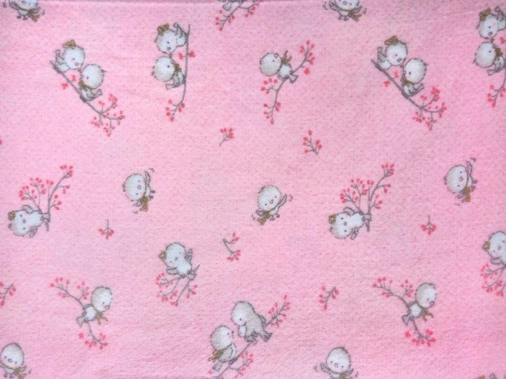 Μαξιλαροθήκη Φανελένια 50×70εκ. Birds 15 Pink Dimcol (Ύφασμα: Φανέλα, Χρώμα: Ροζ) – DimCol – 1925853108601579