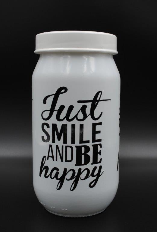 Δοχείο Κουζίνας Γυάλινο 1000ml Just Smile Veltihome 21-14637 White (Υλικό: Γυαλί, Χρώμα: Λευκό) – VELTIHOME – 21-14637-white