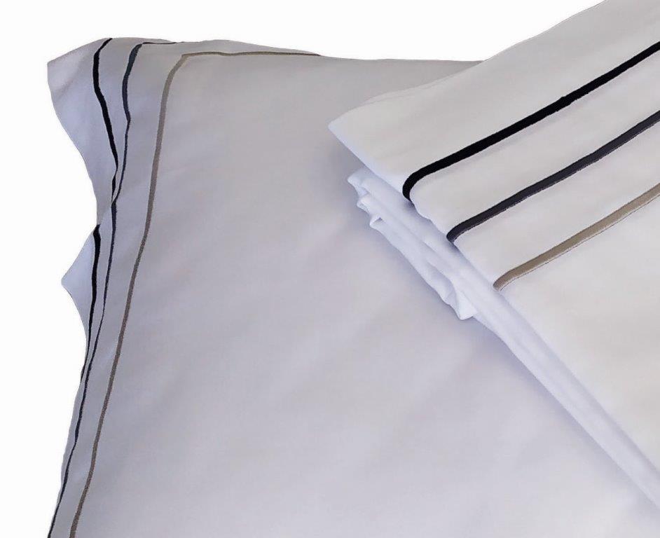 Σεντόνι 295×310εκ. 100% Βαμβακοσατέν 310TC Με Ρίγες Satin Plain Line (Σετ 6 Τεμάχια) (Ύφασμα: Βαμβακοσατέν, Χρώμα: Λευκό) – OEM – 5201847010459