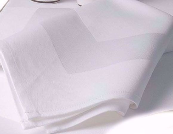 Τραπεζομάντηλο 53×53εκ. Βαμβακερό Satin Band Line White (Ύφασμα: Βαμβάκι 100%, Χρώμα: Λευκό) – OEM – 5201847010138