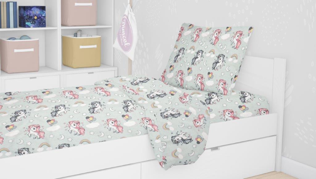 Μαξιλαροθήκη 50×70εκ. Unicorn 106 Green Dimcol (Ύφασμα: Βαμβάκι 100%, Χρώμα: Πράσινο ) – DimCol – 1925813106410681