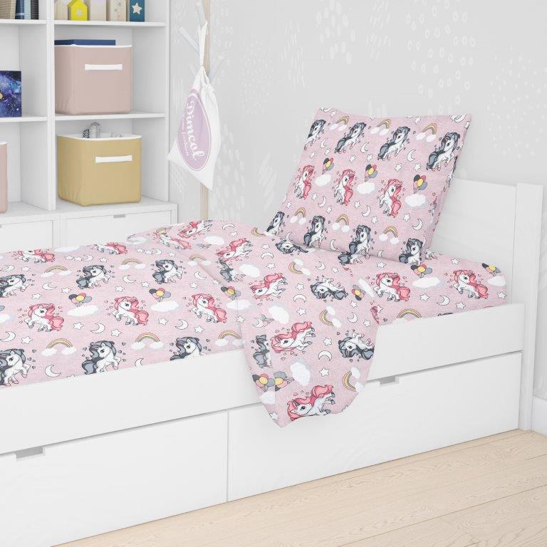 Μαξιλαροθήκη 50×70εκ. Unicorn 107 Lilac Dimcol (Ύφασμα: Βαμβάκι 100%, Χρώμα: Λιλά) – DimCol – 1925813106410774
