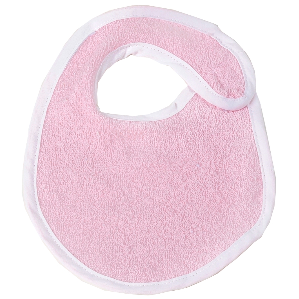 Σαλιάρα Βαμβακερή Μικρή Pink (Ύφασμα: 80% Cotton – 20% Polyester, Χρώμα: Λευκό) – Ο Κόσμος του Μωρού – 5205626180142