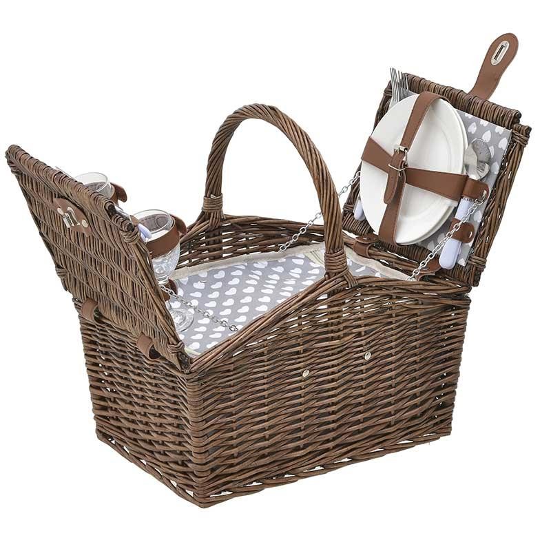 Σετ Καλάθι Πικ-Νικ Ψάθινο inart 40x28x26εκ. 3-60-612-0004 (Υλικό: Ψάθινο) – inart – 3-60-612-0004