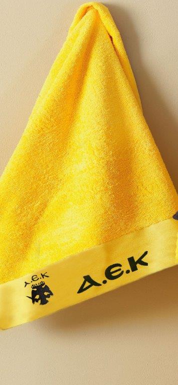 Πετσέτα Μεμονωμένη Βαμβακερή Προσώπου 50×100εκ. Palamaiki AEK (Ύφασμα: Βαμβάκι 100%) – Palamaiki – 5205857037505
