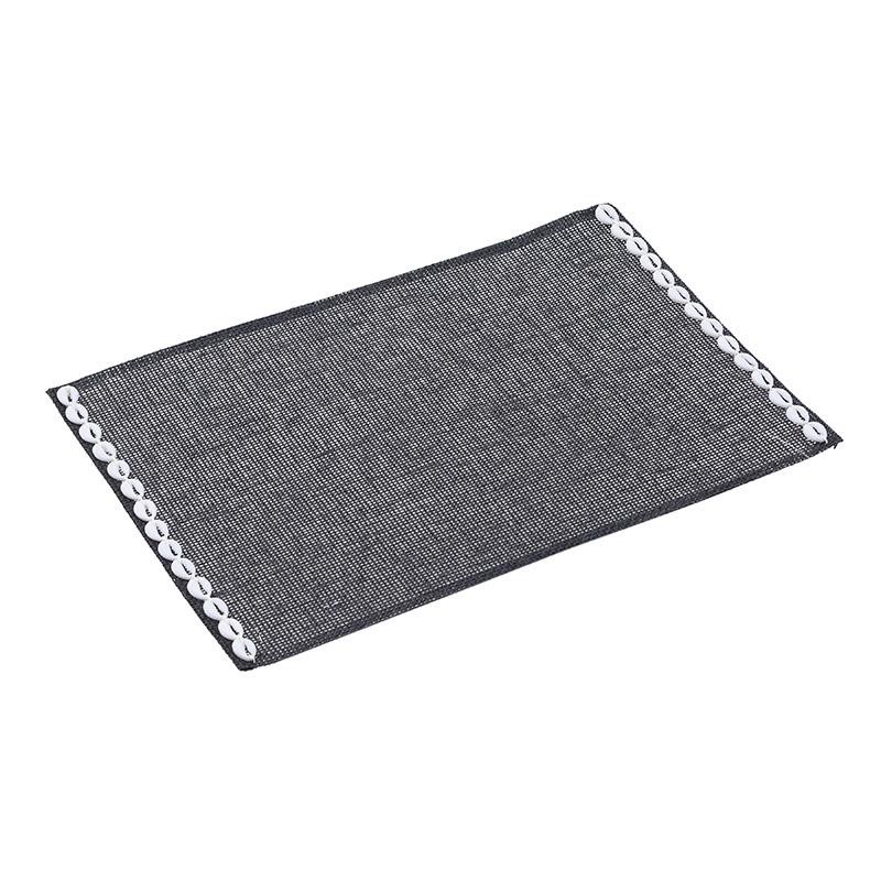 Σετ Σουπλά 6τμχ Υφασμάτινα inart 45×30εκ. 3-60-748-0004 (Χρώμα: Μαύρο) – inart – 3-60-748-0004