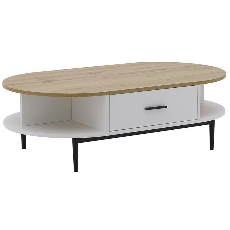 Τραπεζάκι Σαλονιού Ξύλινο inart 110x60x34εκ. 3-50-227-0014 (Υλικό: Ξύλο, Χρώμα: Λευκό) – inart – 3-50-227-0014