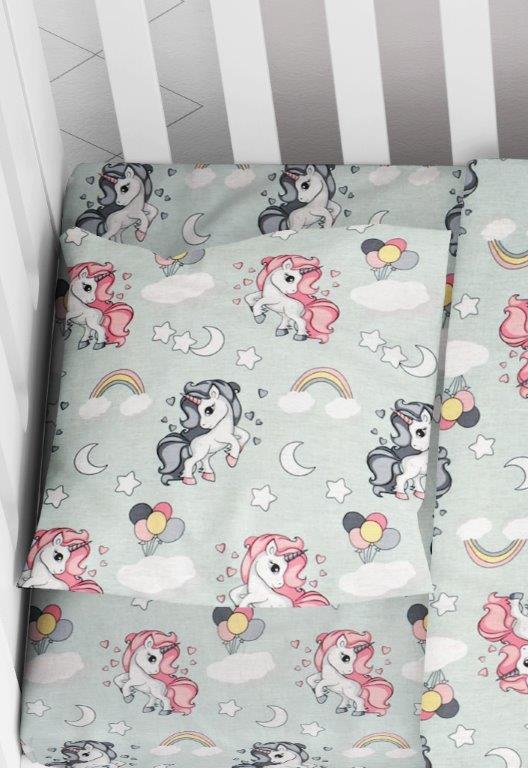 Μαξιλαροθήκη Φάκελος Βαμβακερή Bebe 35×45εκ. Unicorn 106 Green Dimcol (Ύφασμα: Βαμβάκι 100%, Χρώμα: Πράσινο ) – DimCol – 1915817706410681