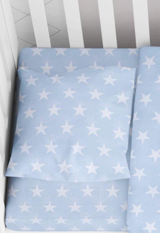 Μαξιλαροθήκη Φάκελος Βαμβακερή Bebe 35×45εκ. Star 33 Ciel Dimcol (Ύφασμα: Βαμβάκι 100%, Χρώμα: Γαλάζιο ) – DimCol – 1915817707303328
