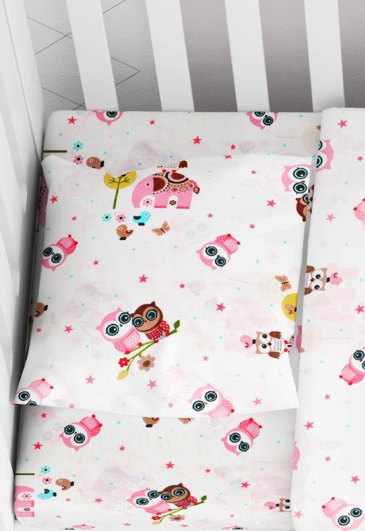 Μαξιλαροθήκη Φάκελος Βαμβακερή Bebe 35×45εκ. Κουκουβάγια 45 Dimcol (Ύφασμα: Βαμβάκι 100%) – DimCol – 1915817707404500